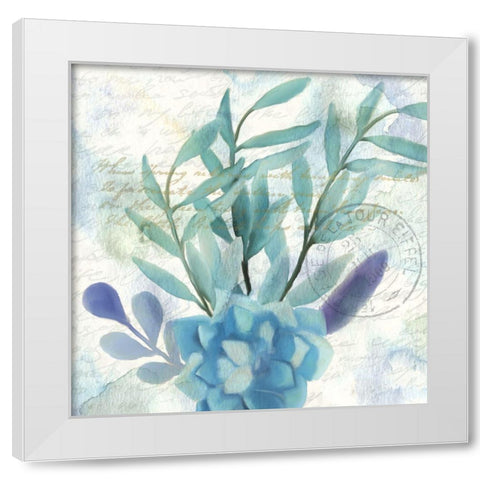 Watercolor Floral 1 White Modern Wood Framed Art Print by Kimberly, Allen