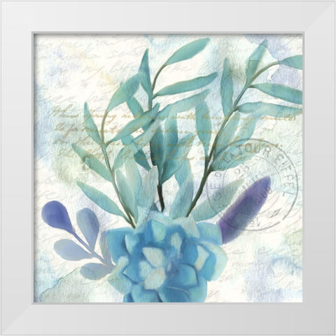 Watercolor Floral 1 White Modern Wood Framed Art Print by Kimberly, Allen