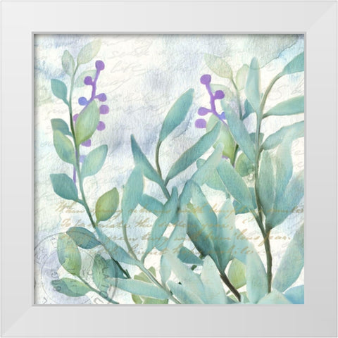Watercolor Floral 2 White Modern Wood Framed Art Print by Kimberly, Allen
