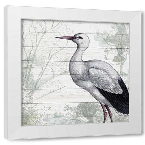 On the Shore 2 square White Modern Wood Framed Art Print by Kimberly, Allen