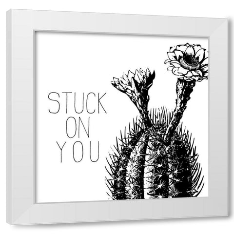 Stuck on You White Modern Wood Framed Art Print by Kimberly, Allen