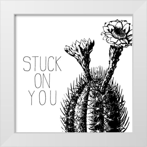 Stuck on You White Modern Wood Framed Art Print by Kimberly, Allen