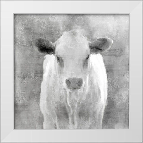 Spring Calf White Modern Wood Framed Art Print by Kimberly, Allen