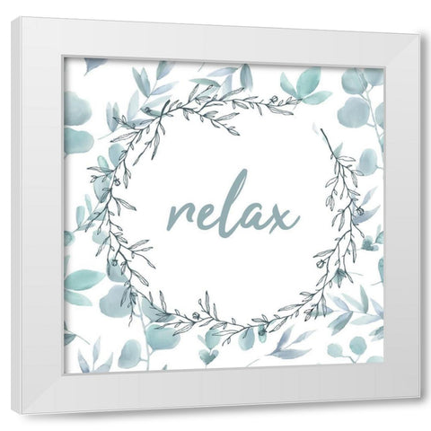 Blue Bath 1 White Modern Wood Framed Art Print by Kimberly, Allen