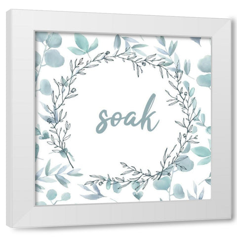 Blue Bath 2 White Modern Wood Framed Art Print by Kimberly, Allen