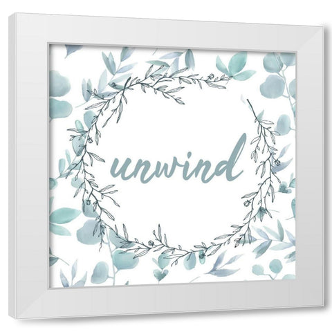Blue Bath 3 White Modern Wood Framed Art Print by Kimberly, Allen