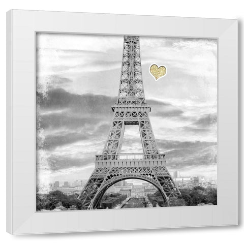 Meet Me in Paris 2 White Modern Wood Framed Art Print by Kimberly, Allen