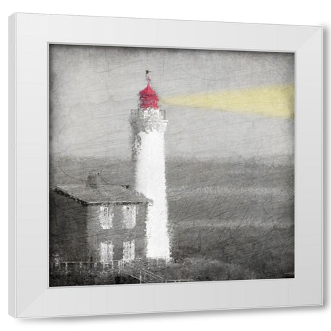 Beacon White Modern Wood Framed Art Print by Kimberly, Allen