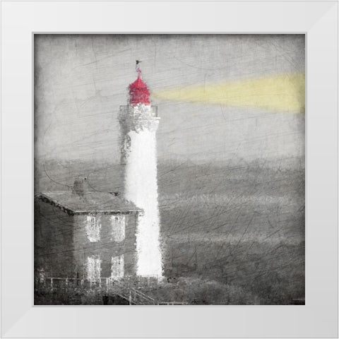 Beacon White Modern Wood Framed Art Print by Kimberly, Allen