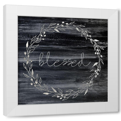 Blessed White Modern Wood Framed Art Print by Kimberly, Allen