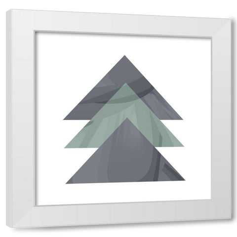 Mountains 2 White Modern Wood Framed Art Print by Kimberly, Allen