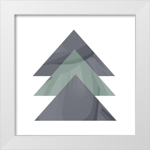 Mountains 2 White Modern Wood Framed Art Print by Kimberly, Allen