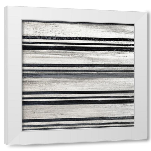 Black and White Pattern 3 White Modern Wood Framed Art Print by Kimberly, Allen