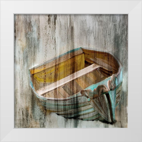 Beached White Modern Wood Framed Art Print by Kimberly, Allen