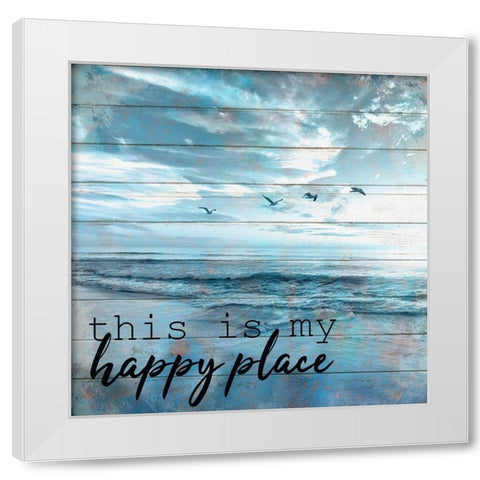 A Day at The Beach 5 White Modern Wood Framed Art Print by Kimberly, Allen