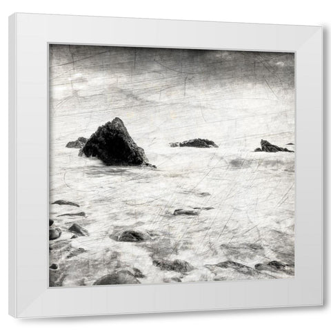 Dusky Beach 3 White Modern Wood Framed Art Print by Kimberly, Allen