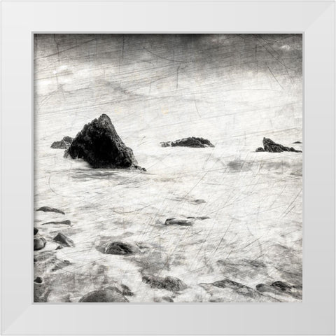 Dusky Beach 3 White Modern Wood Framed Art Print by Kimberly, Allen