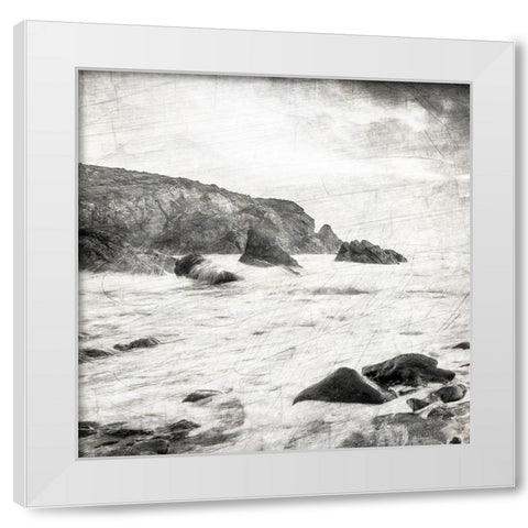 Dusky Beach 4 White Modern Wood Framed Art Print by Kimberly, Allen