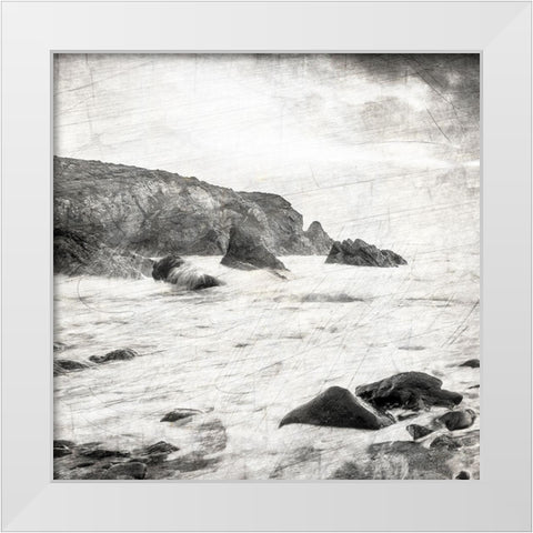 Dusky Beach 4 White Modern Wood Framed Art Print by Kimberly, Allen