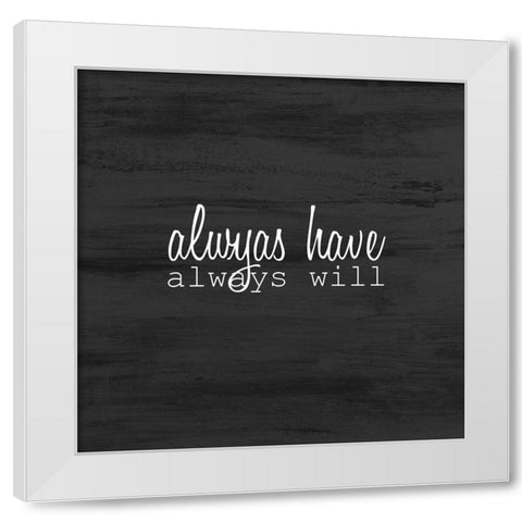 Love Always 2 White Modern Wood Framed Art Print by Kimberly, Allen