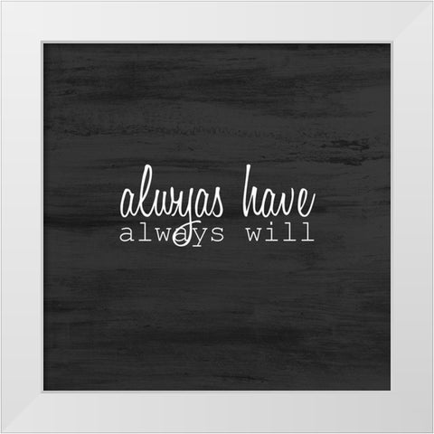 Love Always 2 White Modern Wood Framed Art Print by Kimberly, Allen