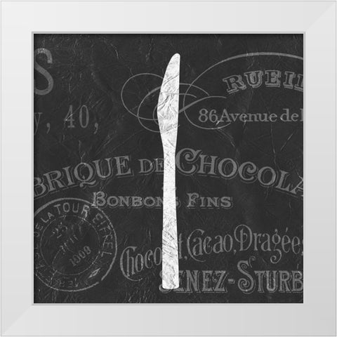 Utensils 2 White Modern Wood Framed Art Print by Kimberly, Allen