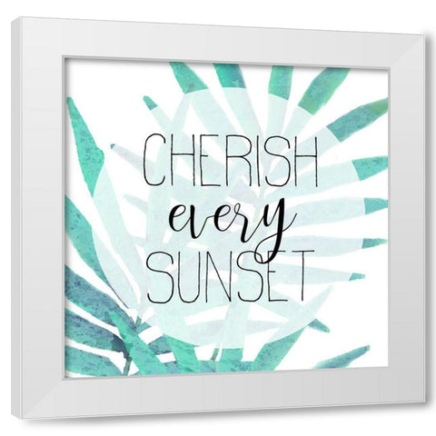 Sunsets 1 White Modern Wood Framed Art Print by Kimberly, Allen