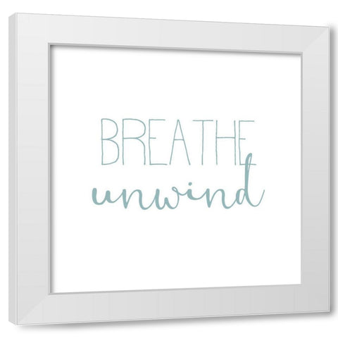 Inhale Exhale 4 White Modern Wood Framed Art Print by Kimberly, Allen