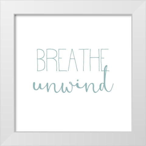 Inhale Exhale 4 White Modern Wood Framed Art Print by Kimberly, Allen