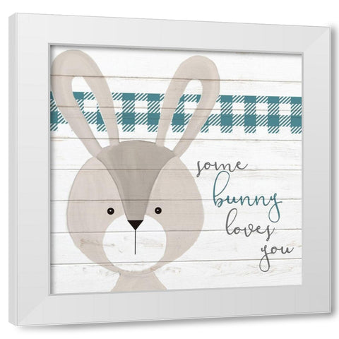 Some Bunny White Modern Wood Framed Art Print by Kimberly, Allen