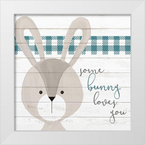 Some Bunny White Modern Wood Framed Art Print by Kimberly, Allen