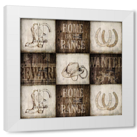 Home on the Range 3 White Modern Wood Framed Art Print by Kimberly, Allen