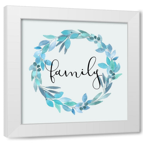 Blue Hues 1 White Modern Wood Framed Art Print by Kimberly, Allen