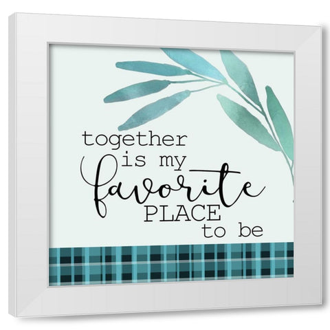 Blue Hues 9 White Modern Wood Framed Art Print by Kimberly, Allen