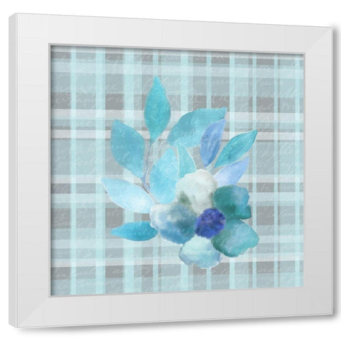Blue Hues 10 White Modern Wood Framed Art Print by Kimberly, Allen