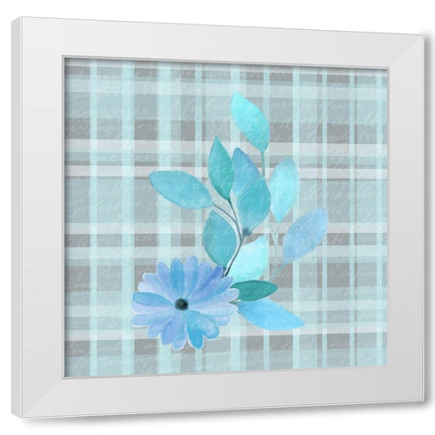 Blue Hues 11 White Modern Wood Framed Art Print by Kimberly, Allen