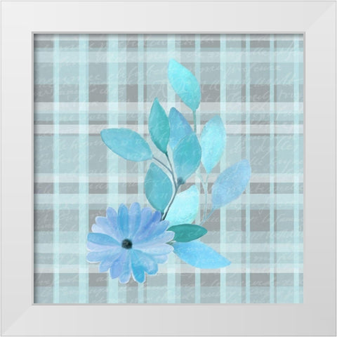 Blue Hues 11 White Modern Wood Framed Art Print by Kimberly, Allen