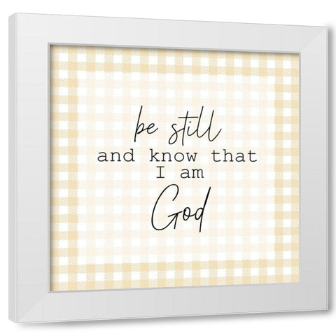 Be Still White Modern Wood Framed Art Print by Kimberly, Allen