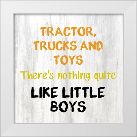 Tractor and Trucks 2 v2 White Modern Wood Framed Art Print by Kimberly, Allen
