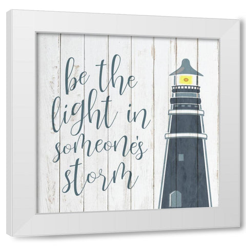 Anchor Lighthouse 2 White Modern Wood Framed Art Print by Kimberly, Allen