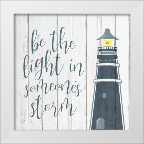Anchor Lighthouse 2 White Modern Wood Framed Art Print by Kimberly, Allen