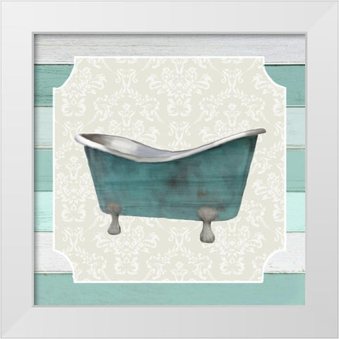 Bubble Bath 3 White Modern Wood Framed Art Print by Kimberly, Allen