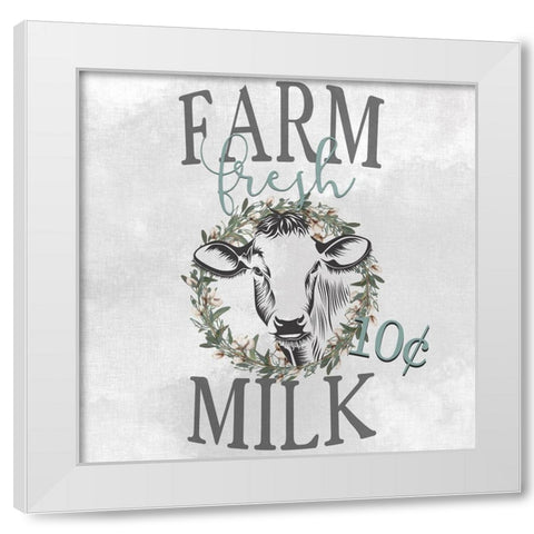 Farm Fresh Milk White Modern Wood Framed Art Print by Kimberly, Allen