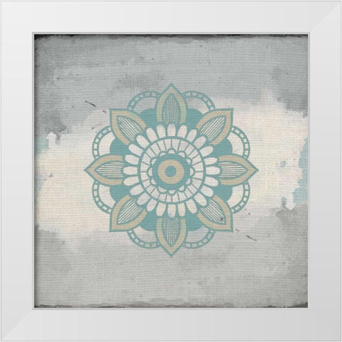 Henna Dreams 3 White Modern Wood Framed Art Print by Allen, Kimberly