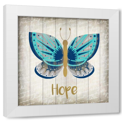Indigo Native Hope White Modern Wood Framed Art Print by Allen, Kimberly