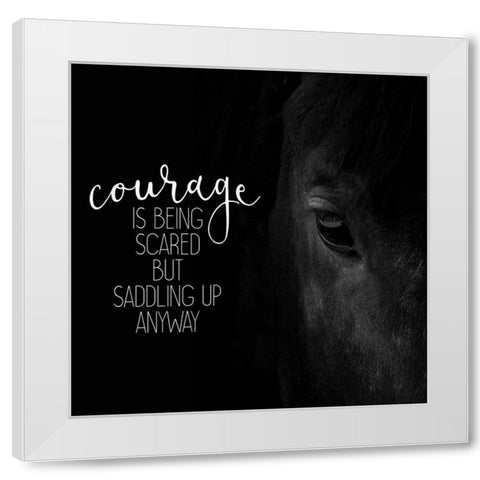 Courage Is White Modern Wood Framed Art Print by Kimberly, Allen