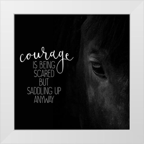 Courage Is White Modern Wood Framed Art Print by Kimberly, Allen