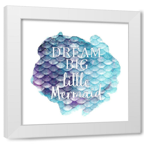 Little Mermaid 1 White Modern Wood Framed Art Print by Kimberly, Allen