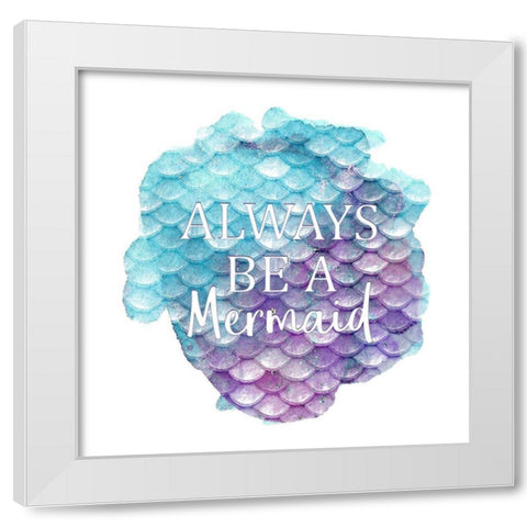 Little Mermaid 3 White Modern Wood Framed Art Print by Kimberly, Allen