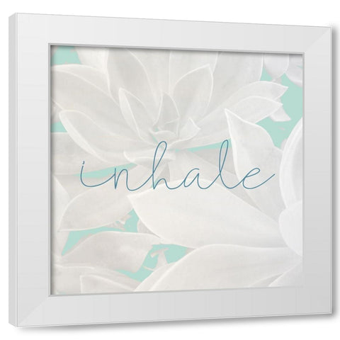 Inhale White Modern Wood Framed Art Print by Kimberly, Allen